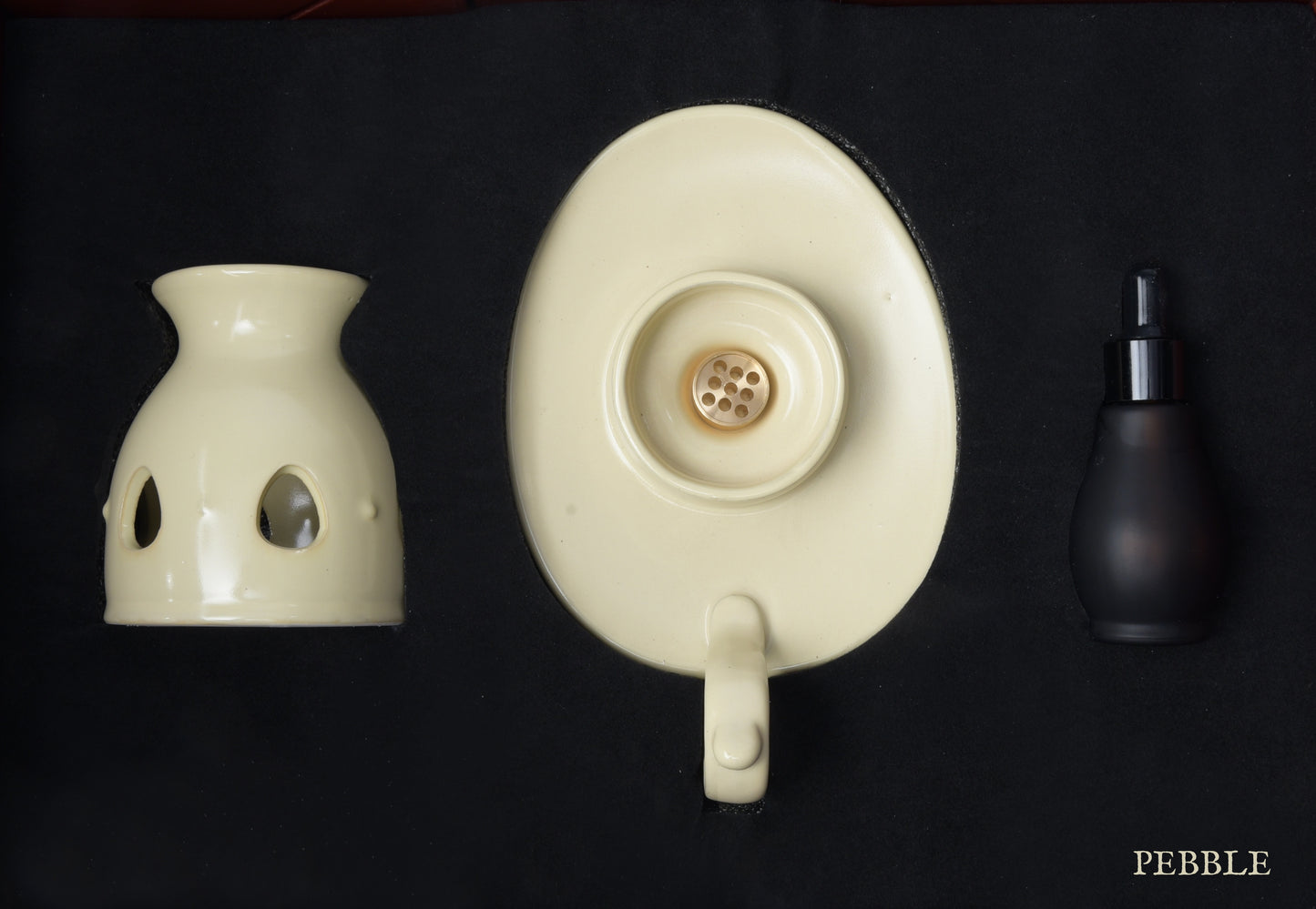 Pottery Oil Burner & Incense Holder Set