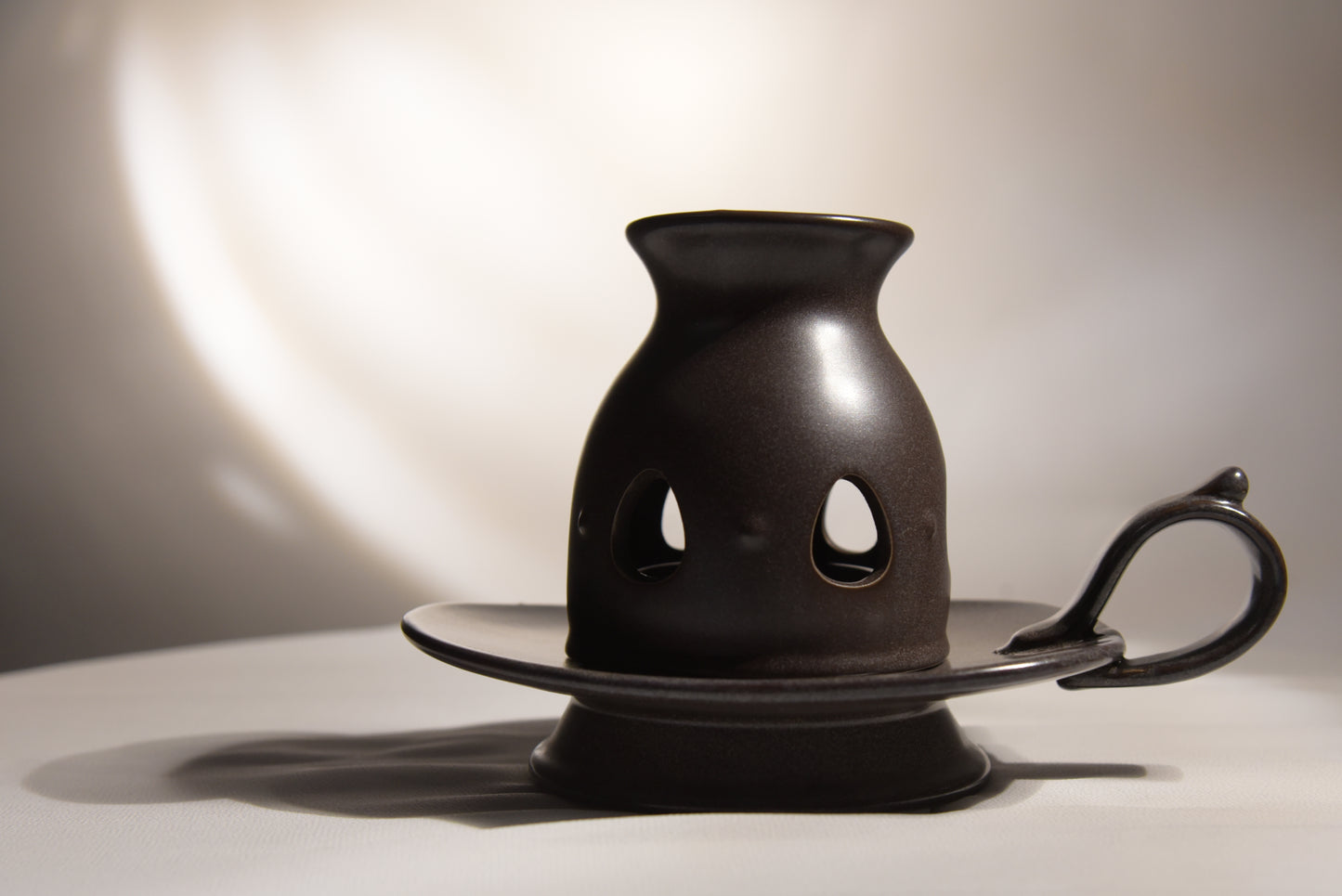 Pottery Oil Burner & Incense Holder Set