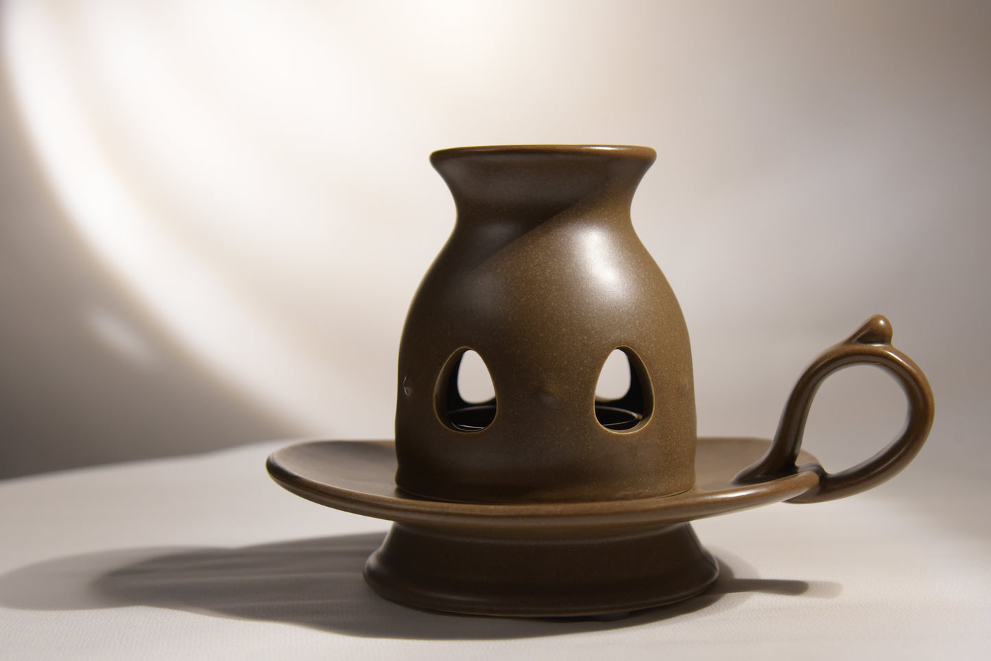Pottery Oil Burner & Incense Holder Set